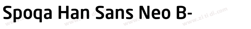 Spoqa Han Sans Neo B字体转换